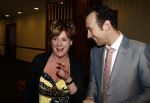 Amsterdam 1 maart 2009
Modeshow Paul Schulten in het Okura hotel. Catherine Keyl met een vriend
Peter Smulders bv