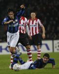 Eindhoven, 12 December 2007
Champions League wedstrijd PSV-Internationale Milan, eindstand 0-1 Seizoen 2007/2008
Christian Chivu en