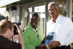 Amsterdam 14 oktober 2007
Stedman Graham ( ex Ophrah Winfrey op bezoek in Nederland. Hij ging varen met boot door de amsterdamse grachten en Golfen. Stedman met Jurgen Raymann en Clarence Seedorf