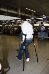 Amsterdam 8 juli 2008
Cristiano Ronaldo op krukken op vliegveld Schiphol nadat hij in Amsterdam geopereerd is aan zijn enkel.