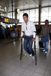 Amsterdam 8 juli 2008
Cristiano Ronaldo op krukken op vliegveld Schiphol nadat hij in Amsterdam geopereerd is aan zijn enkel.