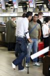 Amsterdam 8 juli 2008
Cristiano Ronaldo op krukken op vliegveld Schiphol nadat hij in Amsterdam geopereerd is aan zijn enkel.