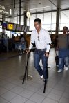 Amsterdam 8 juli 2008
Cristiano Ronaldo op krukken op vliegveld Schiphol nadat hij in Amsterdam geopereerd is aan zijn enkel.