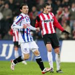Eindhoven, 27 Februari 2009 Kompetitiewedstrijd PSV-SC Heerenveen.
Eindstand 2-3
Danijel Pranjic in duel met Ibrahim Affelay
Foto Peter Smulders BV