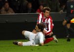 Eindhoven, 12 Maart 2008
UEFA 1/8 finale PSV-Tottenham Hotspur FC, eindstand 0-1
PSV wint na verlenging en straschoppen met 6-5 en gaat door naar de 1/4 Finale
Danko Lazovic in duel met Jonathan Woodgate
