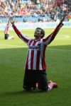 Arnhem, 20 April 2008 Kompetitiewedstrijd Vitesse-PSV, eindstand 0-1 Seizoen 2007/2008
PSV Landskampioen en wordt er dus feest gevierd
Danko Lazovic is blij met kampioenschap