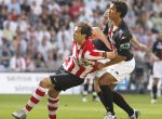 Eindhoven, 23 September 2007 Seizoen 2007/2008 Kompetitewedstrijd PSV-Feyenoord, eindstand 4-0
Danko Lazovic in duel met Giovanni v Bronckhorst