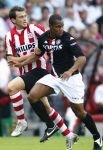 Eindhoven, 23 September 2007 Seizoen 2007/2008 Kompetitewedstrijd PSV-Feyenoord, eindstand 4-0
Danko Lazovic in duel met Andre Bahia