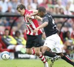 Eindhoven, 23 September 2007 Seizoen 2007/2008 Kompetitewedstrijd PSV-Feyenoord, eindstand 4-0
Danko Lazovic in duel met Andre Bahia