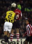 Eindhoven, 23 Oktober 2007
Champions League wedstrijd PSV-Fenerbahce, eindstand 0-0
Seizoen 2007/2008
Danny Koevermans in een kopduel met Lugano