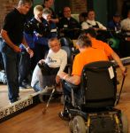 Alphen (Noord- Brabant) 16 September 2007 
Groot Rolhockeytoernooi voor gehandicapten georganiseerd door Target Angels uit Goirle.
International speler en met Nederland wereldkampioen, 
Dennis v d Boomen