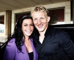 Noordwijk 3 juni 2008
Het Nederlands elftal vertrekt vanaf hotel huis ter Duin naar Schiphol voor het EK voetbal in Zwitserland en Oostenrijk. 
Dirk Kuyt met zijn vrouw