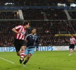 Eindhoven, 19 Maart 2008 Kompetitiewedstrijd PSV-AJAX, eindstand 0-0 
Seizoen 2007/2008
Dirk Marcellis werkt koppend weg