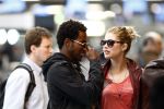 Amsterdam Schiphol 1 mei 2009
Doutzen Kroes heeft samen met haar vriend Greg Andrews Koninginnedag 2009 gevierd in Amsterdam. Zij vloog de volgende dag naar het Filmfestival in 
Cannes (Fr.)