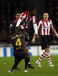 Eindhoven, 8 December 2007 Kompetitie PSV-Roda JC, eindstand 2-4 Seizoen 2007/2008
Edison Mendez in duel met Kah
