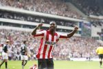 Eindhoven, 23 September 2007 Seizoen 2007/2008 Kompetitewedstrijd PSV-Feyenoord, eindstand 4-0
Edison Mendez is blij met zijn doelpunt (2-0)