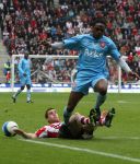 Eindhoven, 13 April 2008 Kampioenswedstrijd PSV-FC Twente, eindstand 1-1 Seizoen 2007/2008. PSV daardoor nog niet kampioen.
Edson Braafheid in duel met Jason Culina
