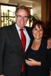Noordwijk 17 mei 2009
Feest Astrid Engels bij de hotels van Oranje. Edvard Niessing met vriendin
Peter Smulders bv