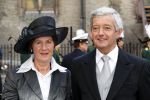 Den Haag 19 september 2007
Prinsjesdag op het binnenhof met de ministers en staatssecretaressen met hoedjes Eimert v Middelkoop met vrouw