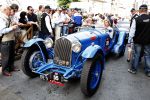 Brescia 15 mei 2008
Start van de Mille Miglia in Brescia. State of art rijdt met 2 porsches mee. 
Evert Louman met zijn vrouw