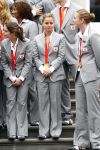 Den Haag 27 augustus 2008
De Olympische medaille winnaars van Peking op het bordes bij Koningin Beatrix. Aanwezig oa Anky v Grunsven Maarten v d Weijden Inge Dekker Marianne Vos Naomi v As Fatima de Moreiro Melo, anky v Grunsven Deborah Gravenstijn...
Peter Smulders bv