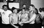 Groningen, 31 Mei 1993
Feyenoord is Landskampioen door met 5-0 te winnen van FC Groningen
Op de foto Ruud Heus, Rob Witschge, John de Wolf, Regi Blinker, John v Loen en bijna onzichtbaar linksachter Josef Kiprich