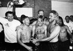 Groningen, 31 Mei 1993
Feyenoord is Landskampioen door met 5-0 te winnen van FC Groningen
Op de foto Ruud Heus, Rob Witschge, John de Wolf, Regi Blinker, John v Loen en bijna onzichtbaar linksachter Josef Kiprich