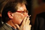 Bussum 24 januari 2008
Omroepman van het jaar verkiezing bij Jan Tabak. 
Fons v Westerloo met sigaret