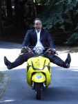 Hilversum 15 september 2008
Presentatie Frans Bauer Jan Smit en Andre v Duin voor de TROS in kasteel de hoge vuursche. Frans op bananasplit scooter