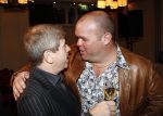 Bussum 24 januari 2008
Omroepman van het jaar verkiezing bij Jan Tabak. Frits Barend met Paul de Leeuw