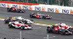 Spa 7 september 2008
Formule 1 Grand Prix van Spa Francochamps. Filippe Massa Kimi Raikkonen Lewis Hamilton  Heiki Kovalinen Fernando Alonso
Peter Smulders bv