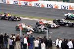 Spa 7 september 2008
Formule 1 Grand Prix van Spa Francochamps. Filippe Massa Kimi Raikkonen Lewis Hamilton  Heiki Kovalinen Fernando Alonso
Peter Smulders bv