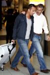 Amsterdam 27 augustus 2008
Geert Hoes en Arjen de vriend van Percy arriveren op schiphol nadat ze op Aruba zijn geweest voor de begrafenis van Percy. Geert met Chiel v Praag
Peter Smulders bv