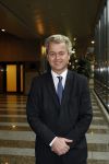Den Haag 23 januari 2009 
Karel Hille interviewt Geert Wilders in de tweede kamer.
Peter Smulders bv