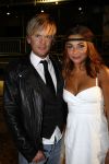 Amsterdam 15 september 2008
Feestje i.v.m. de 50e Linda magazine op boot de ocean diva. 
Georgina Verbaan met een vriend