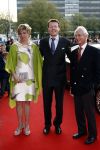 Utrecht 28 april 2009
Pieter v Vollenhoven viert zijn 70e verjaardag in het Beatrix theater in Utrecht. Prinses laurentien met prins Constantijn en Hugo Carlos de borbon parma
Peter Smulders bv