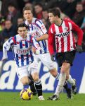 Eindhoven, 27 Februari 2009 Kompetitiewedstrijd PSV-SC Heerenveen.
Eindstand 2-3
Ibrahim Affelay in duel met Pranjic
Foto Peter Smulders BV