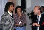 Amsterdam,  Ruud Gullit met Hugo Camps en Telegraaf verslaggever Jaap de Groot, die momenteel een relatie heeft met Yvonne v Gennip en 1992/1993 met oud Olympische Kampioen Ellen v Lange