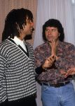 Amsterdam, Ruud Gullit met De Telegraaf verslaggever Jaap de Groot, die momenteel een relatie heeft met Yvonne v Gennip en 1992/1993 met oud Olympische Kampioen Ellen v Lange