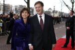 Amsterdam 1 februari 2008
Koningin Beatrix (70jaar) en Prinses Margriet (65 jaar) vieren hun verjaardag in Carre. Jan Peter Balkenende  met vrouw Bianca
