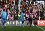 Eindhoven, 13 April 2008 Kampioenswedstrijd PSV-FC Twente, eindstand 1-1 Seizoen 2007/2008. PSV daardoor nog niet kampioen.
Jefferson Farfan heeft PSV op 1-1 gebracht