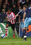 Eindhoven, 19 Maart 2008 Kompetitiewedstrijd PSV-AJAX, eindstand 0-0 
Seizoen 2007/2008
Jefferson Farfan in duel met Jan Vertonghen