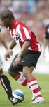 Eindhoven, 23 September 2007 Seizoen 2007/2008 Kompetitewedstrijd PSV-Feyenoord, eindstand 4-0
Jefferson Farfan