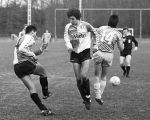 Eindhoven, 2 April 1989
PSV-Feyenoord, Landelijke Jeugd
Midden op de foto de inmiddels overleden Jeffrey Sen v Basel