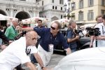 Brescia 15 mei 2008
Start van de Mille Miglia in Brescia. State of art rijdt met 2 porsches mee. 
Jochen Mass