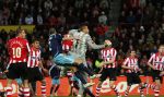 Eindhoven, 19 Maart 2008 Kompetitiewedstrijd PSV-AJAX, eindstand 0-0 
Seizoen 2007/2008
John Heitinga in duel met Gomes