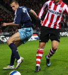 Eindhoven, 19 Maart 2008 Kompetitiewedstrijd PSV-AJAX, eindstand 0-0 
Seizoen 2007/2008
Danko Lazovic in duel met John Heitinga
