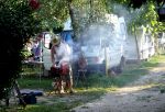 Italie 20 juli 2008
Linda de Mol en haar neefje Johnny de Mol jr voor pnames op de camping Promontorio waar Linda vroeger in haar jeugd altijd op vakantie ging.