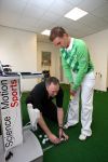 Eindhoven, 2 Mei 2008 
Contract ondertekening en Golfinstructie door Bart v d Wind en Aad v Osmet Golfpro Joost Luiten 
Foto Peter Smulders BV te Eindhoven