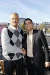 Amsterdam 14 oktober 2007
Stedman Graham ( ex Ophrah Winfrey op bezoek in Nederland. Hij ging varen met boot door de amsterdamse grachten en Golfen. Stedman met Jurgen Raymann en Clarence Seedorf